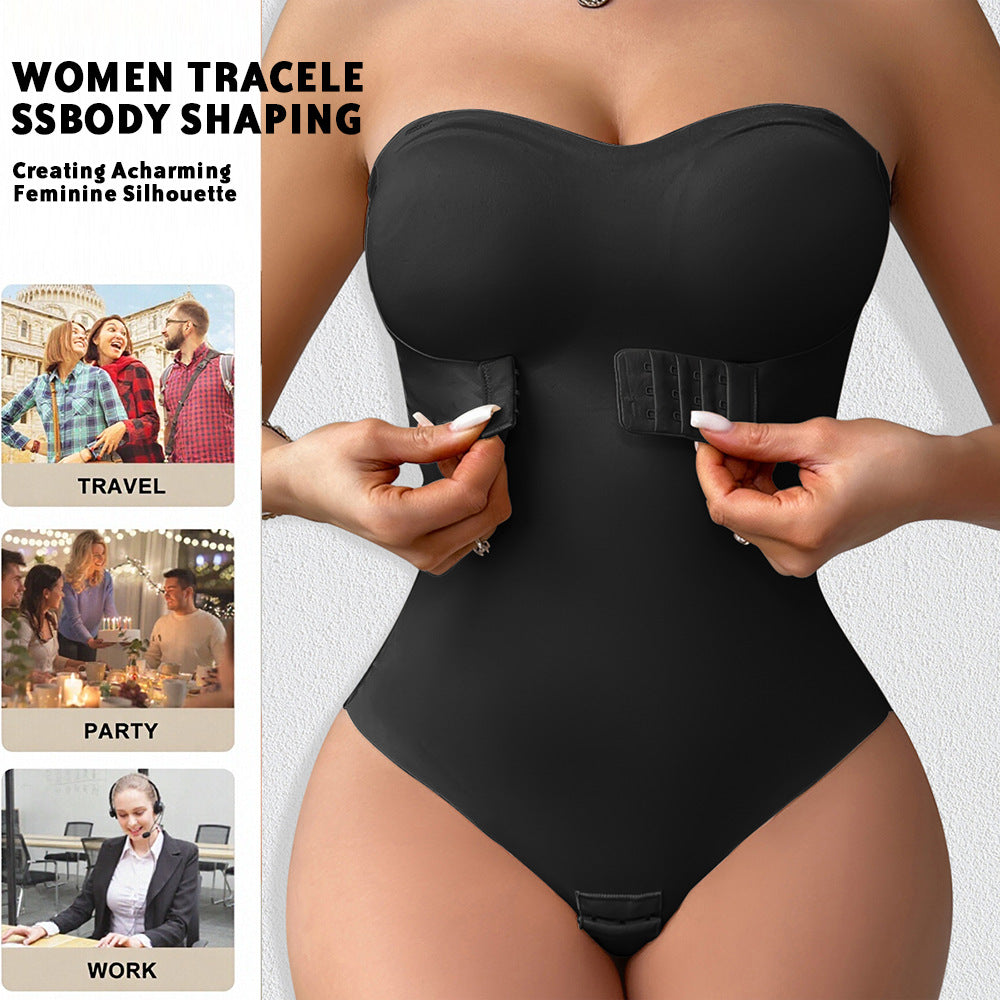 shoulder front buckle, invisible belt, and body enhancing garment