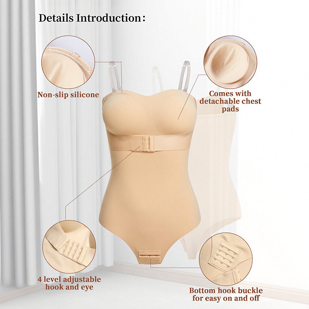 shoulder front buckle, invisible belt, and body enhancing garment