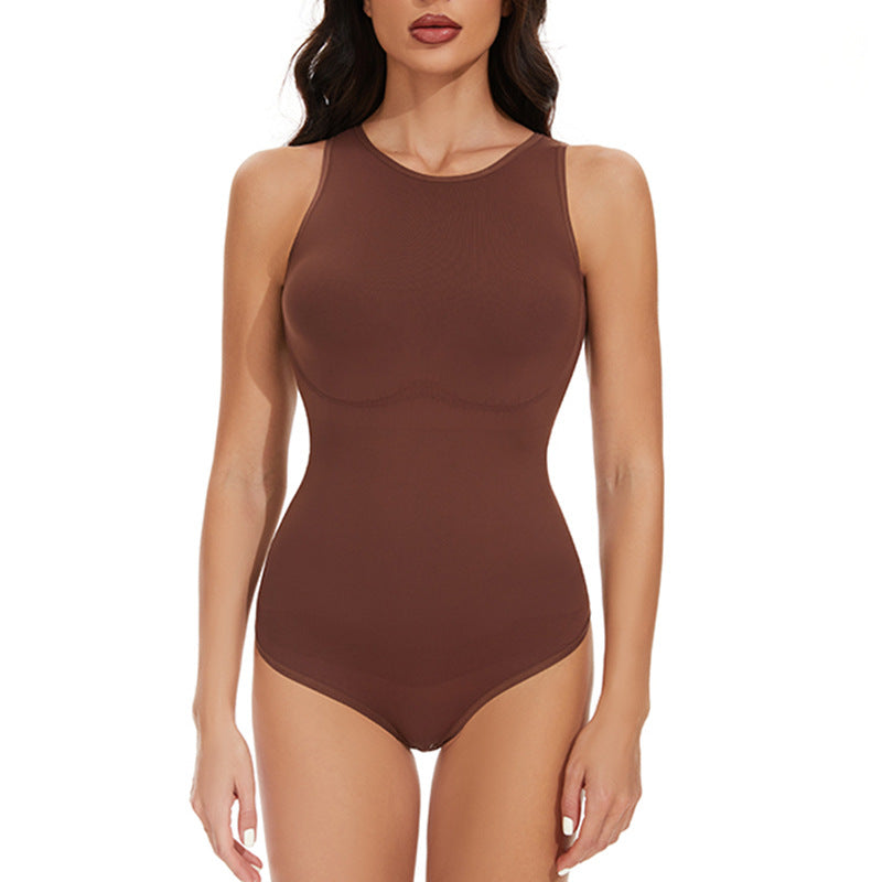 solid color round neck jumpsuit, jumpsuit
