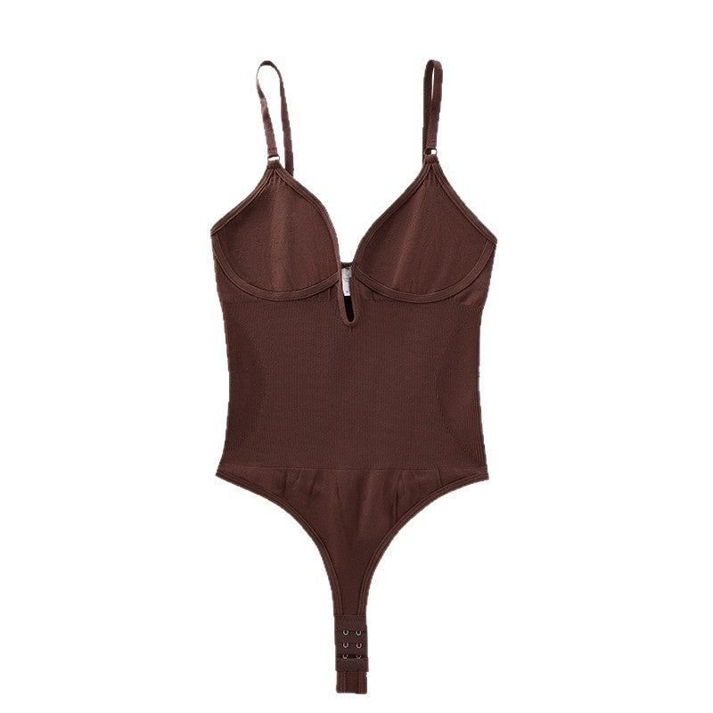 hip lifting shapewear thong jumpsuit