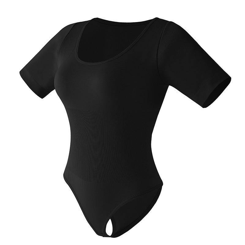 Short sleeved square neck shapewear