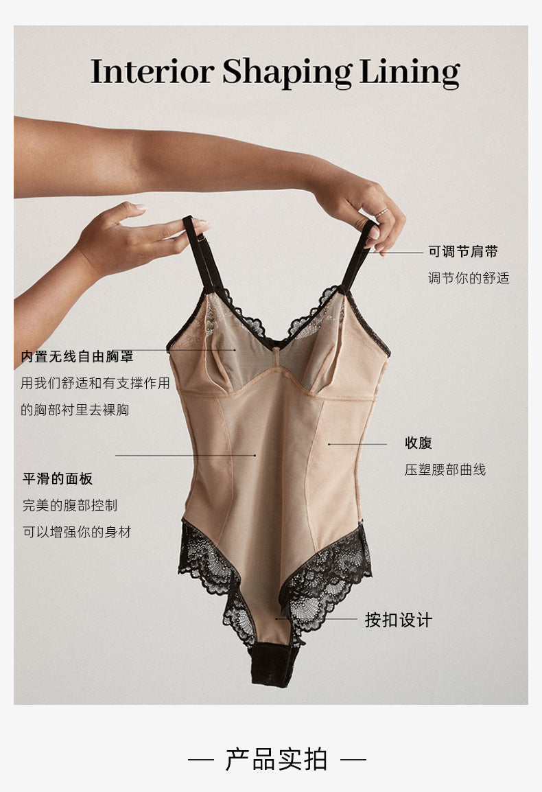 Lace Waist-Cinching Women's Breathable Strapless Underwear