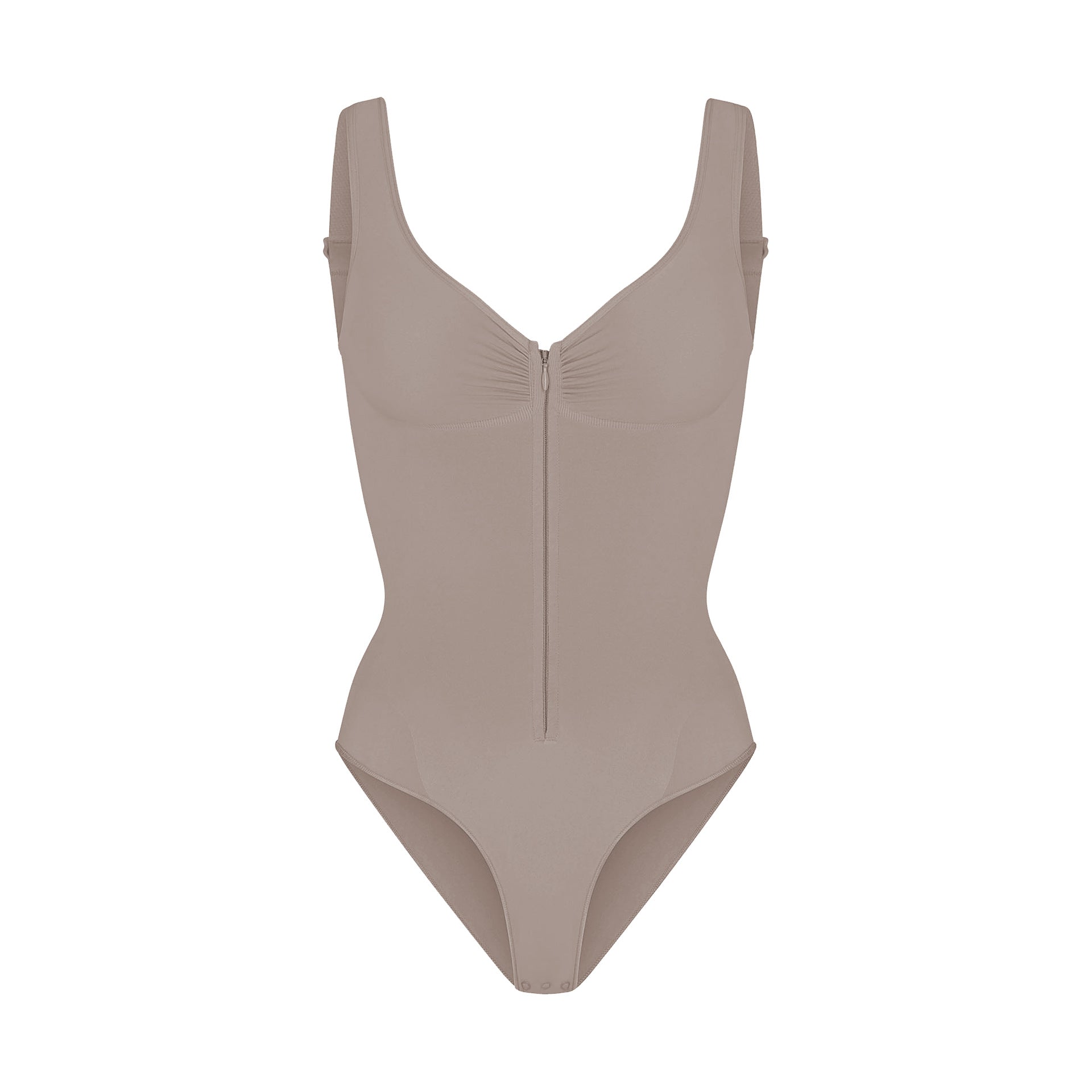 cinching belly tight fitting, zipper style shapewear