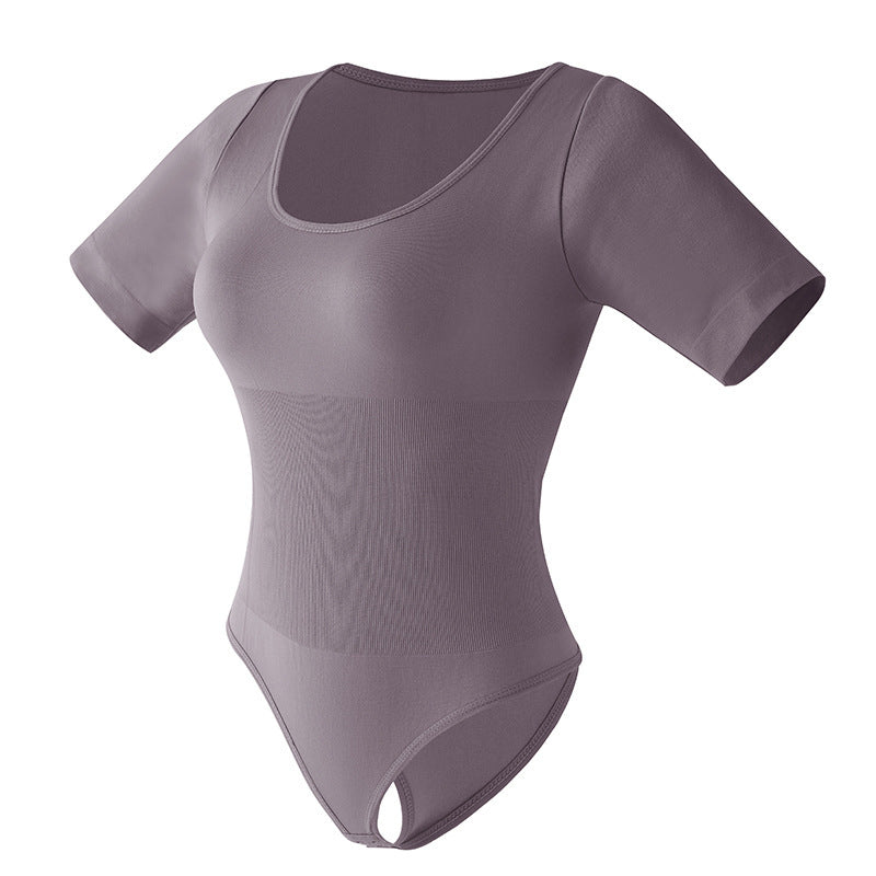 Short sleeved square neck shapewear