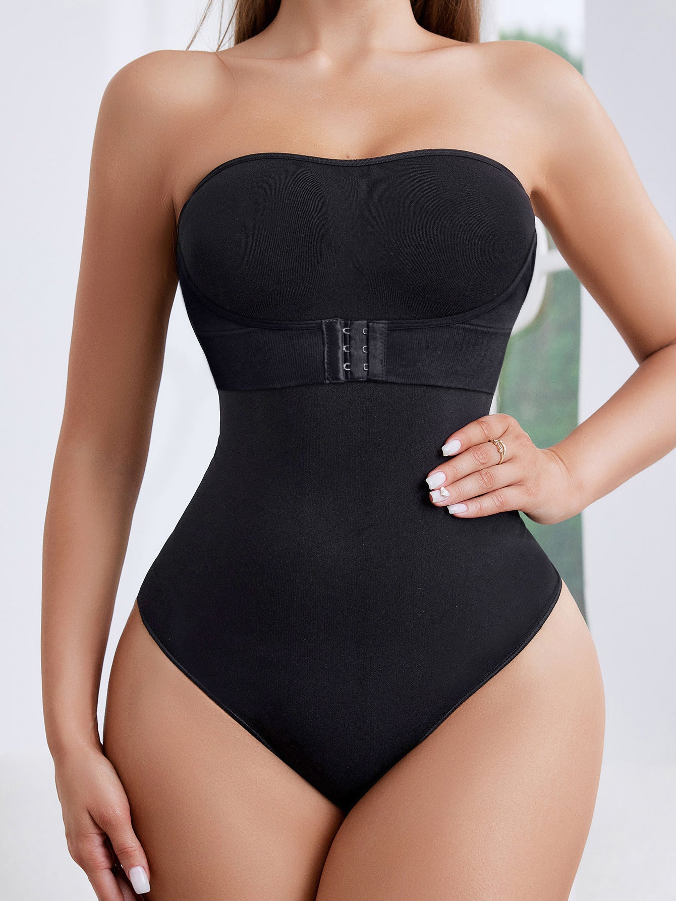 shoulder front buckle, invisible belt, and body enhancing garment