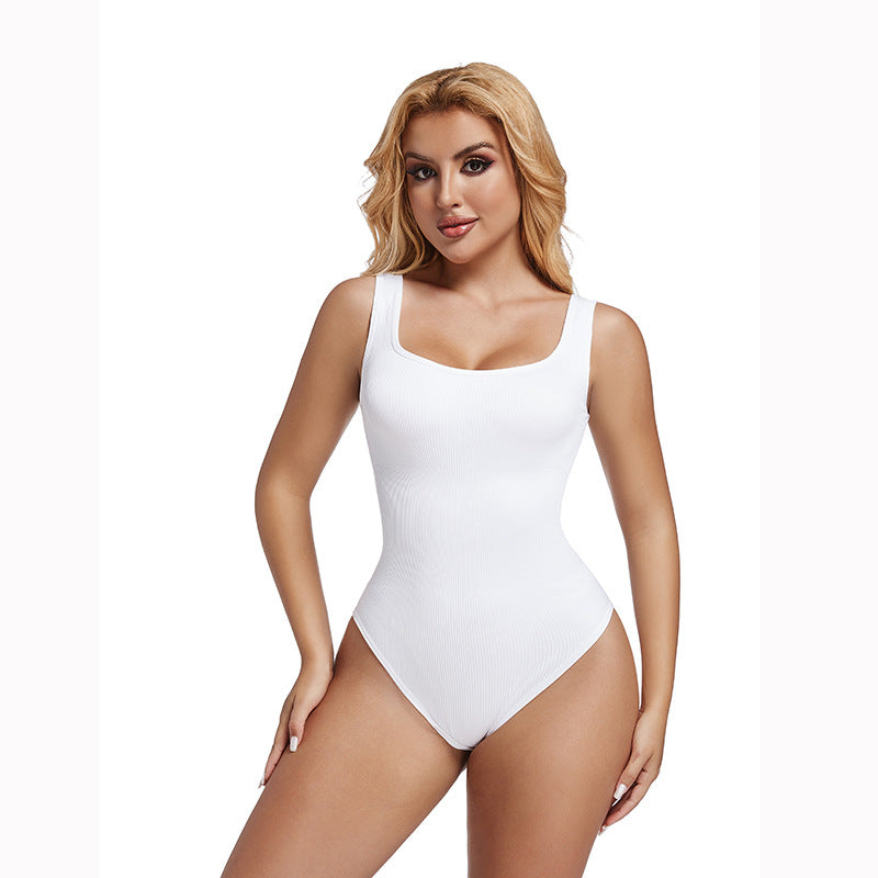 square collar jumpsuit