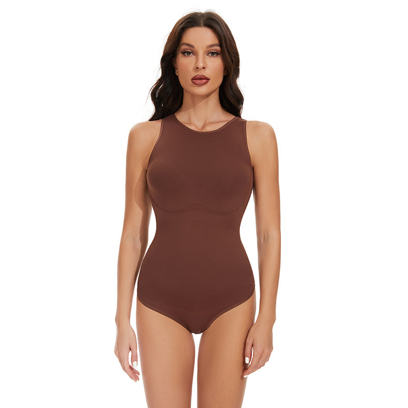 solid color round neck jumpsuit, jumpsuit