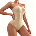Unmarked body shaping jumpsuit with a cinched lower abdomen, lifted buttocks, and a beautiful body that gathers to show off weight. Seamless jumpsuit with a cinching effect