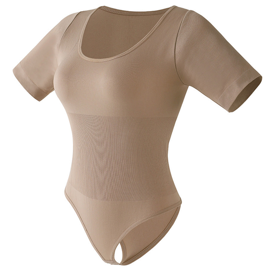 Short sleeved square neck shapewear